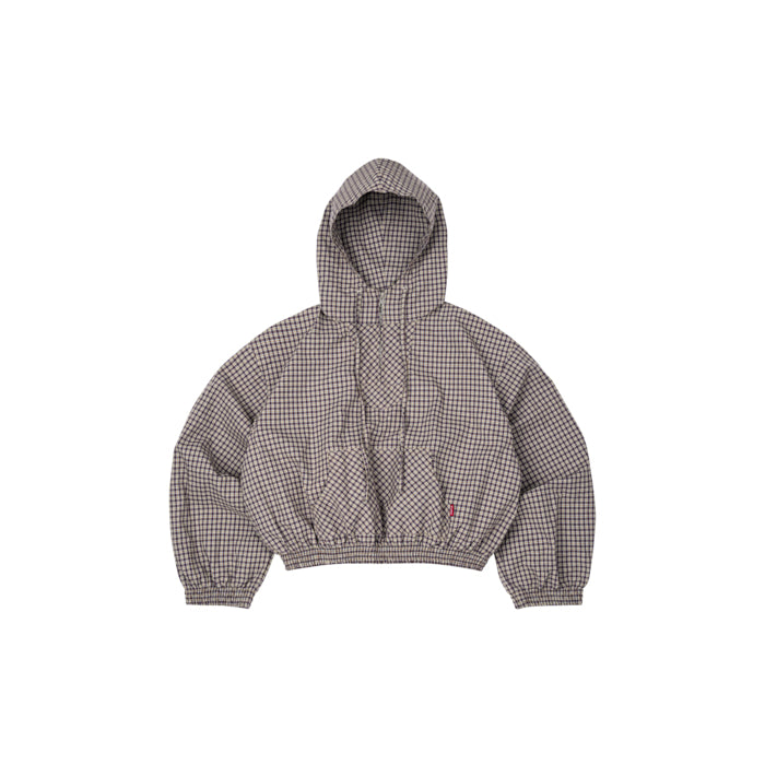 Push Push Gingham Half-zip Hoodie