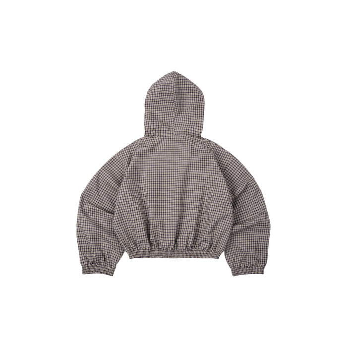 Push Push Gingham Half-zip Hoodie