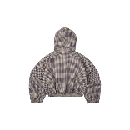 Push Push Gingham Half-zip Hoodie