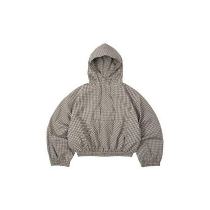 Push Push Gingham Half-zip Hoodie