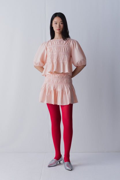 Libe Gingham Smock Mini Skirt (Pre-order)