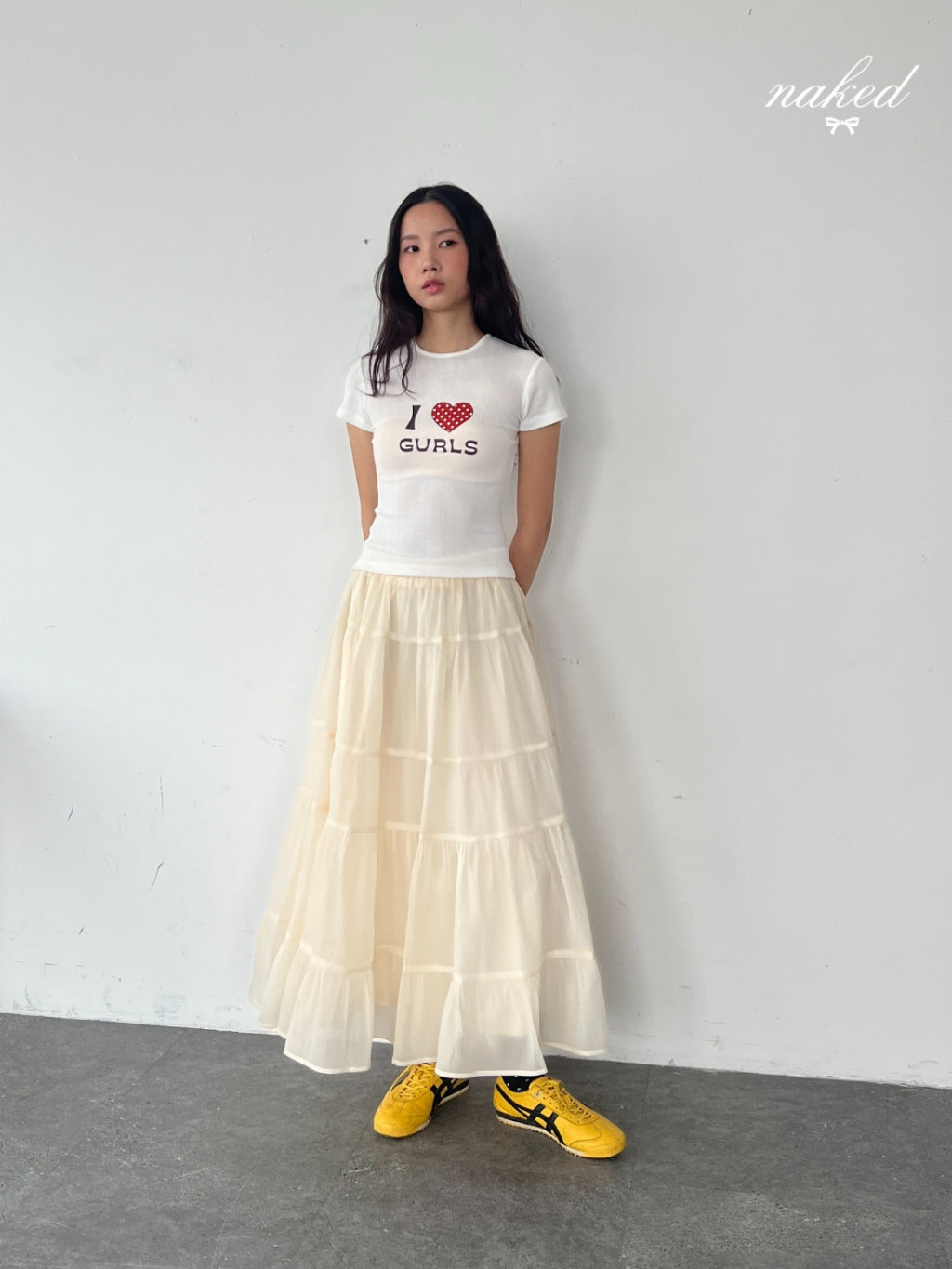 Nakedbyv Graphic Fitted Baby Tee (Pre-order)