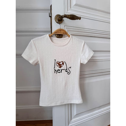 Nakedbyv Graphic Fitted Baby Tee (Pre-order)