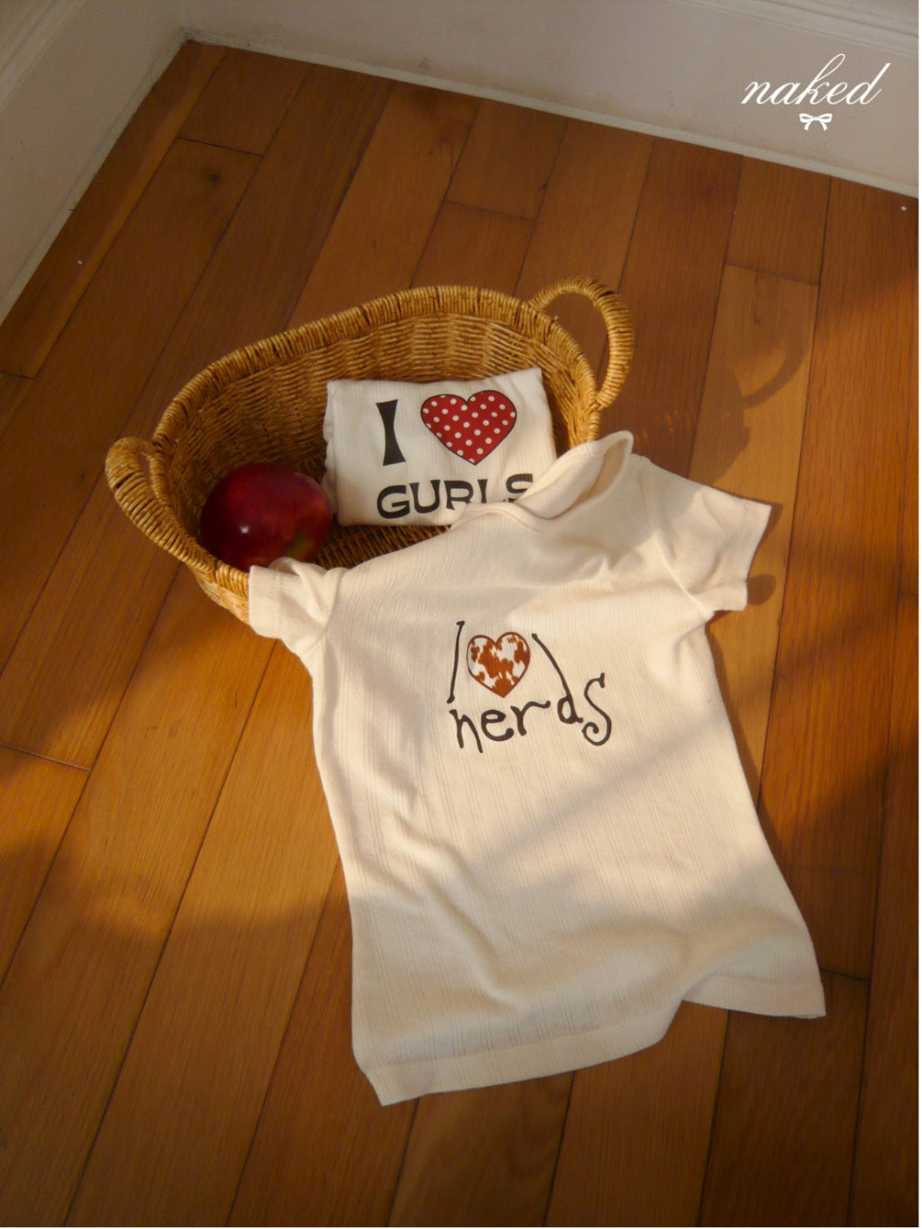 Nakedbyv Graphic Fitted Baby Tee (Pre-order)