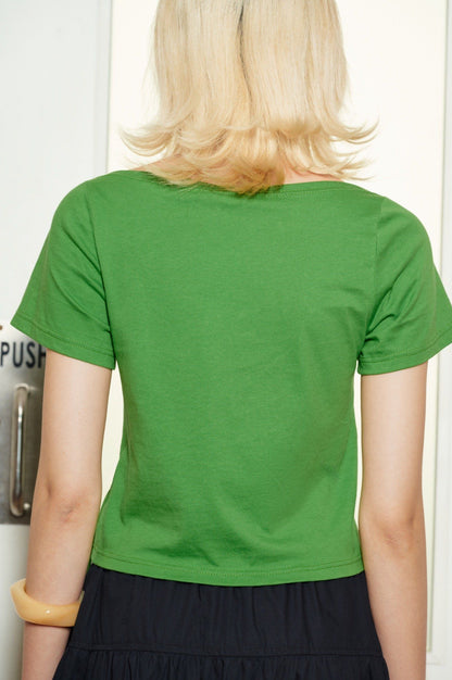 Libe Green Top With Bow Tie Details (Pre-order)