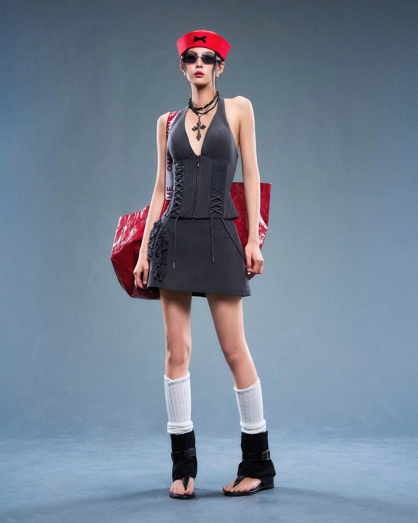 Sodope Club Grey Bear Top & Xavia Skirt (Pre-order)