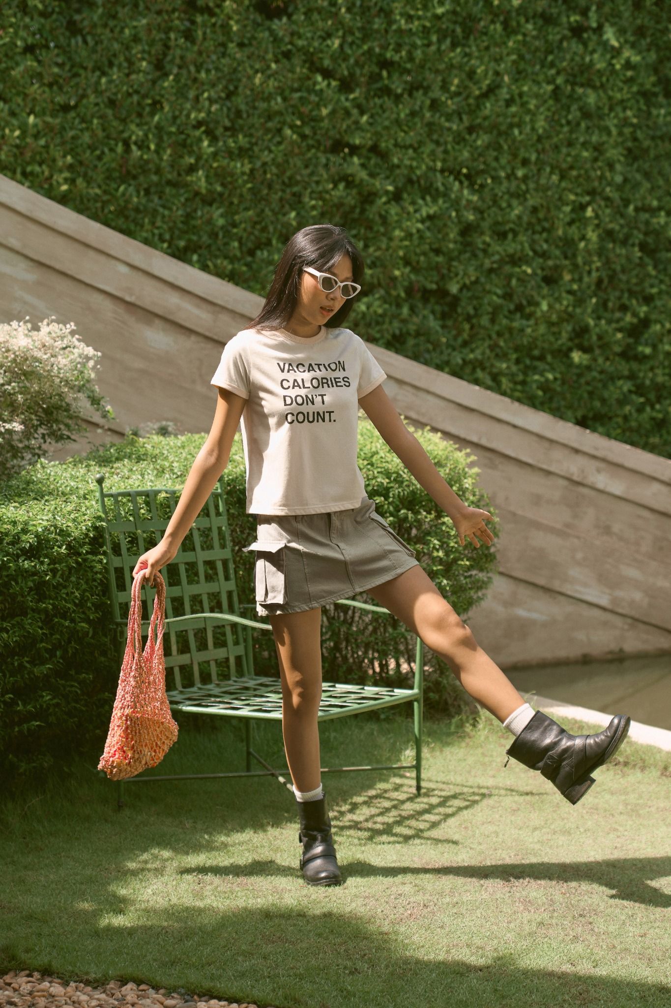 Libe Grey Cargo Mini Skirt (Pre-order)