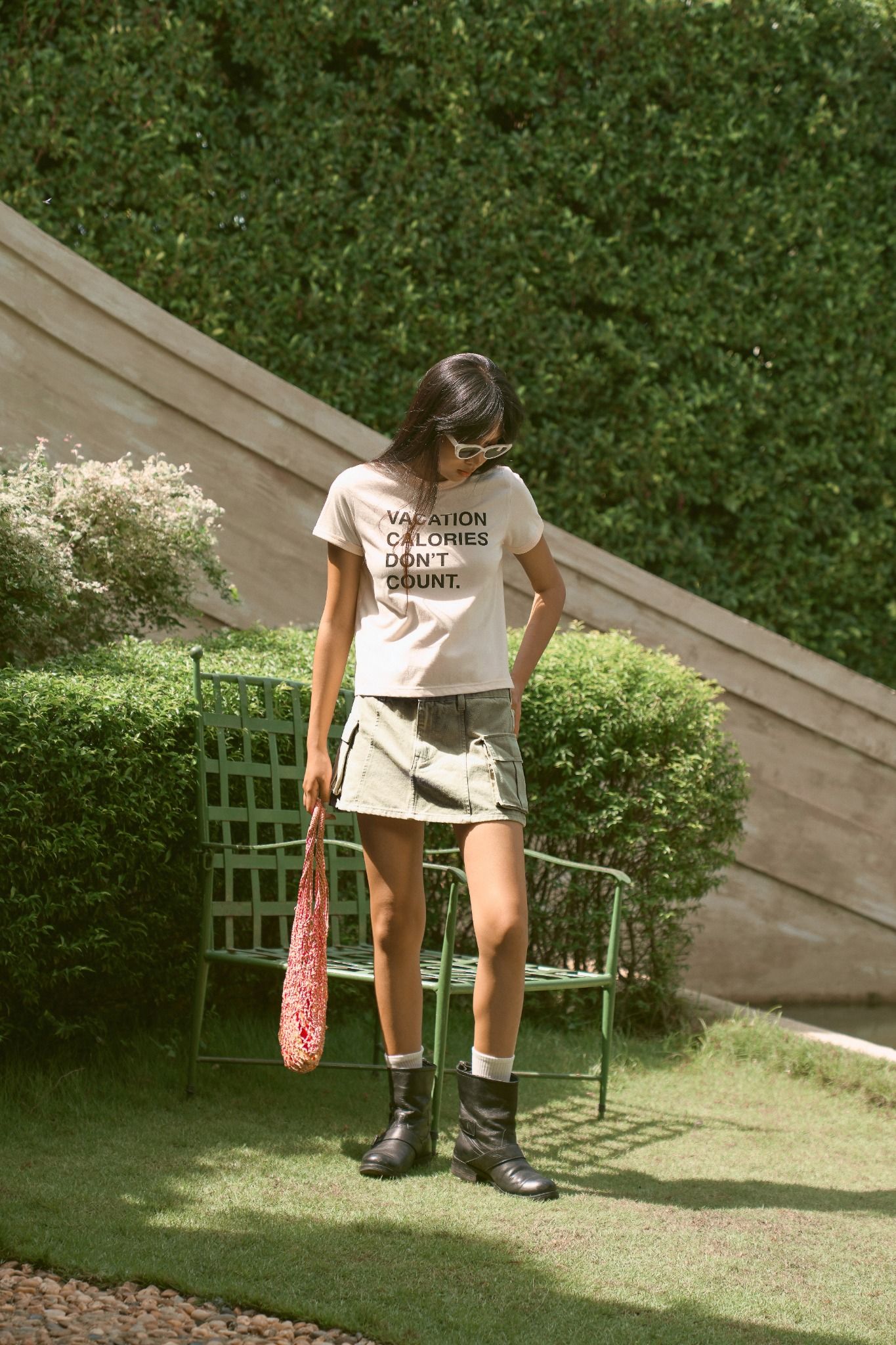 Libe Grey Cargo Mini Skirt (Pre-order)