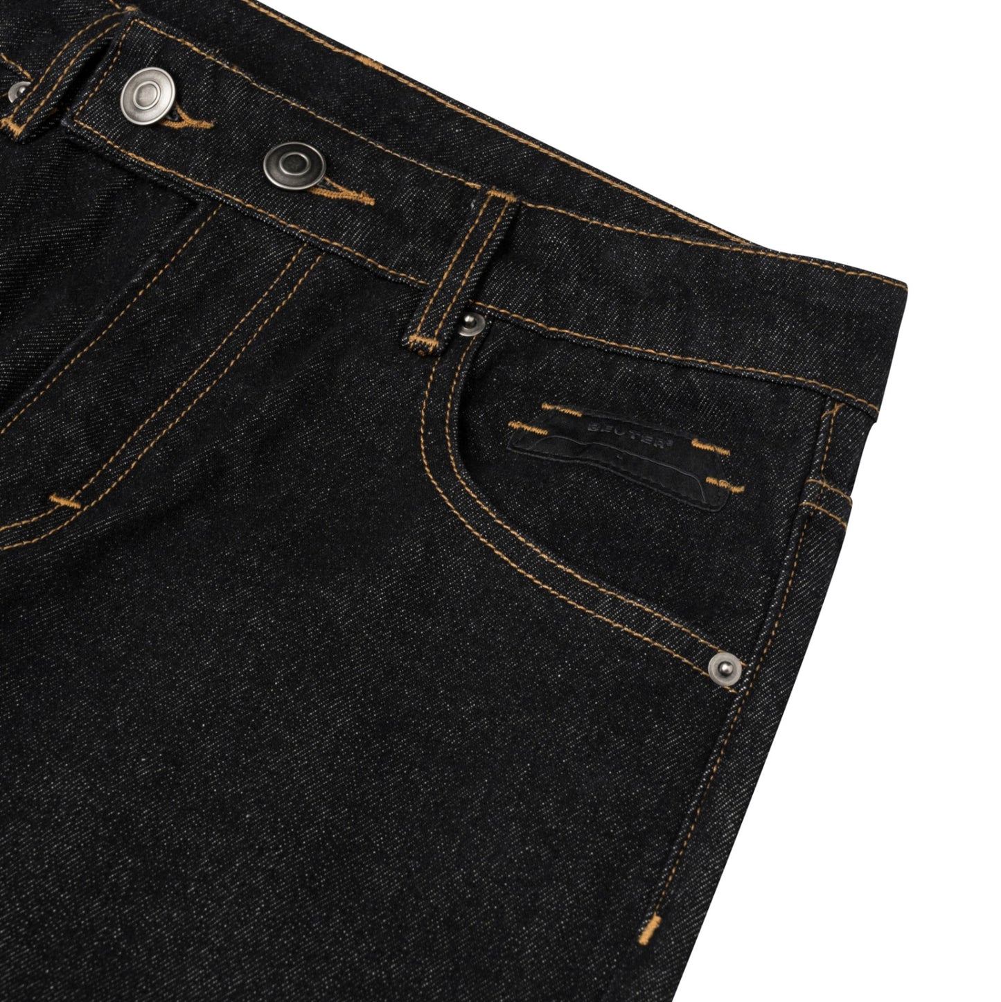 The Beuter Grey Flare Raw Denim Jeans