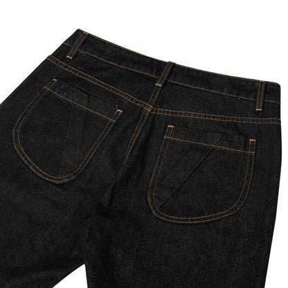 The Beuter Grey Flare Raw Denim Jeans