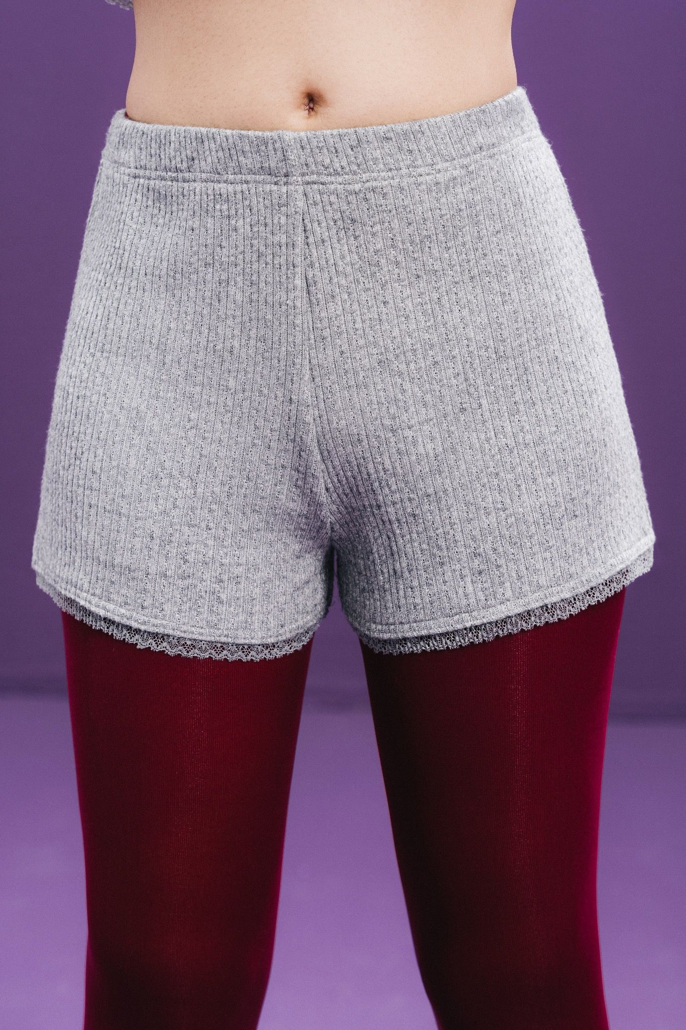 Libe Grey Knit Micro Short (Pre-order)