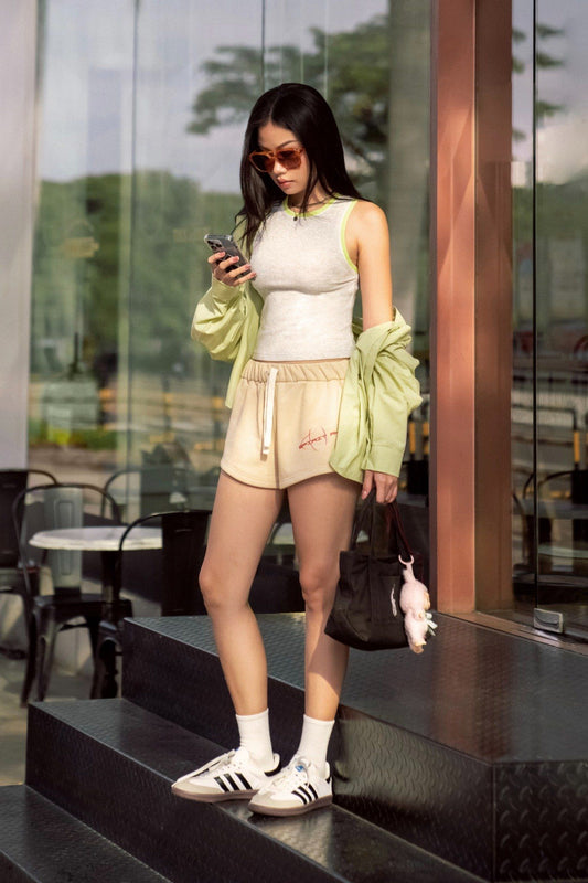 Libe Grey Neon Hem Tank Top (Pre-order)