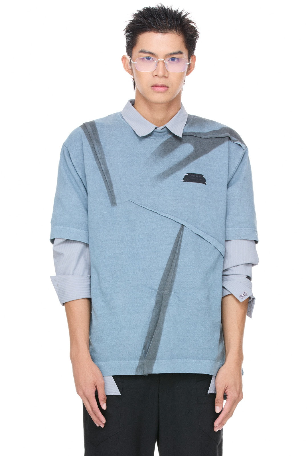 The Beuter Grey Stone Wrinkled T-Shirt
