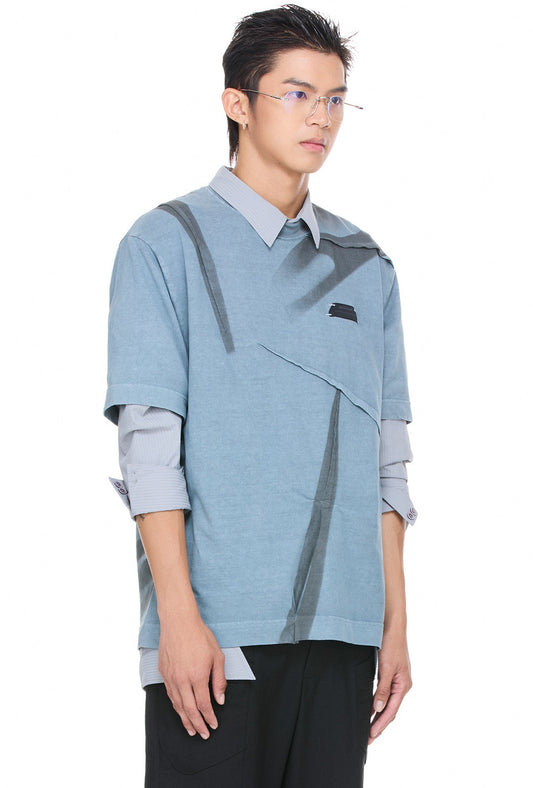 The Beuter Grey Stone Wrinkled T-Shirt