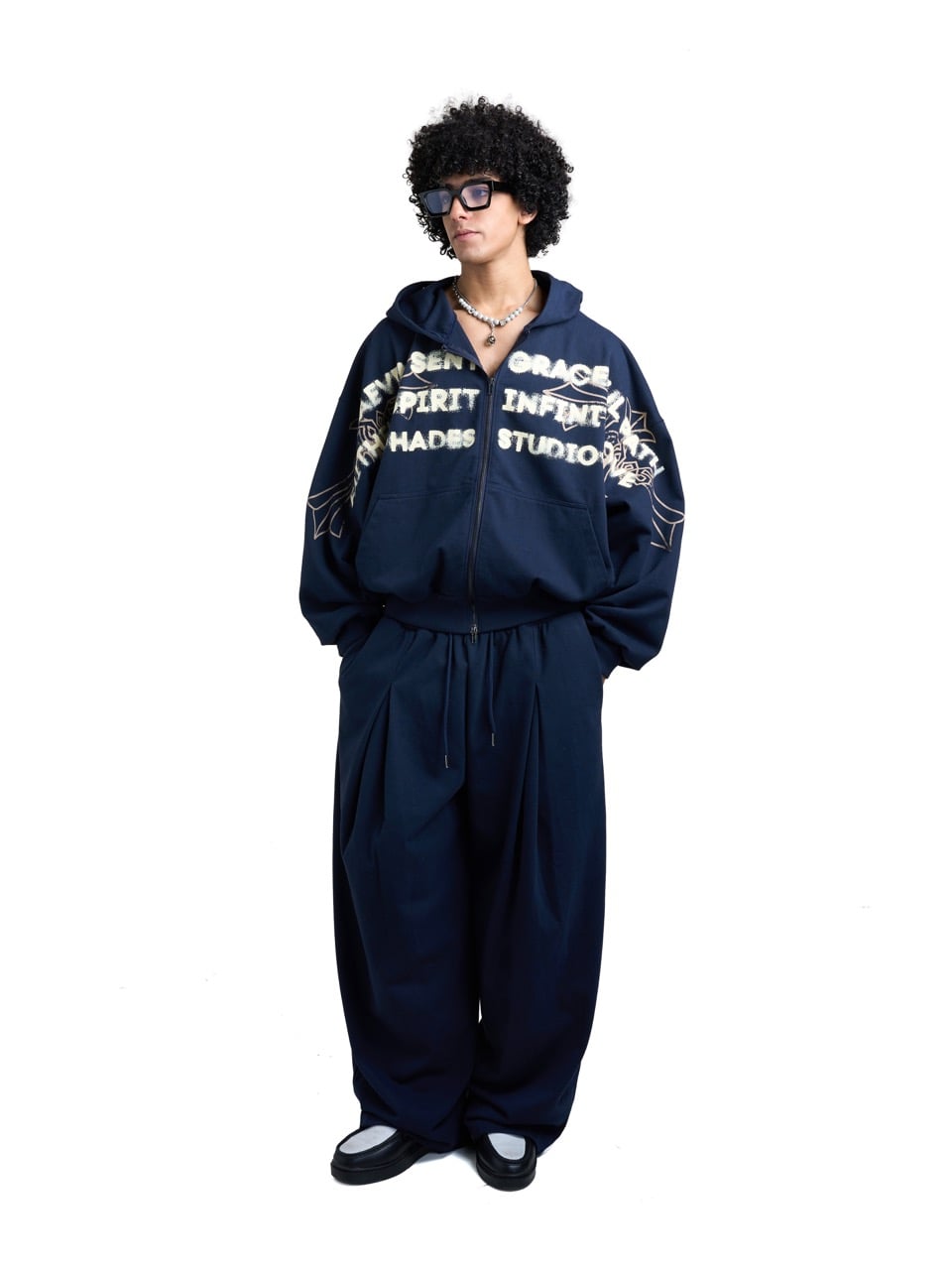 Hades Heaven’S Call Hoodie Zip - Blue Navy