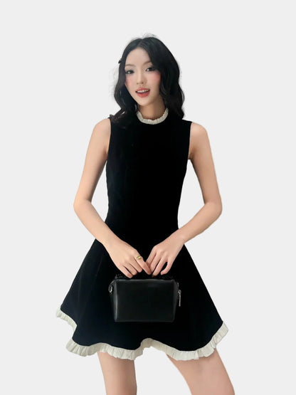 Mieufashionista Velvet Mini Dress Hanie