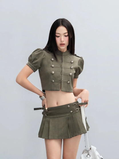 Hoo Design Army Top