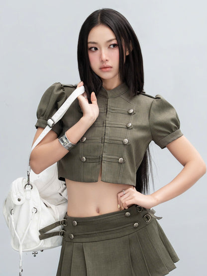 Hoo Design Army Skirt