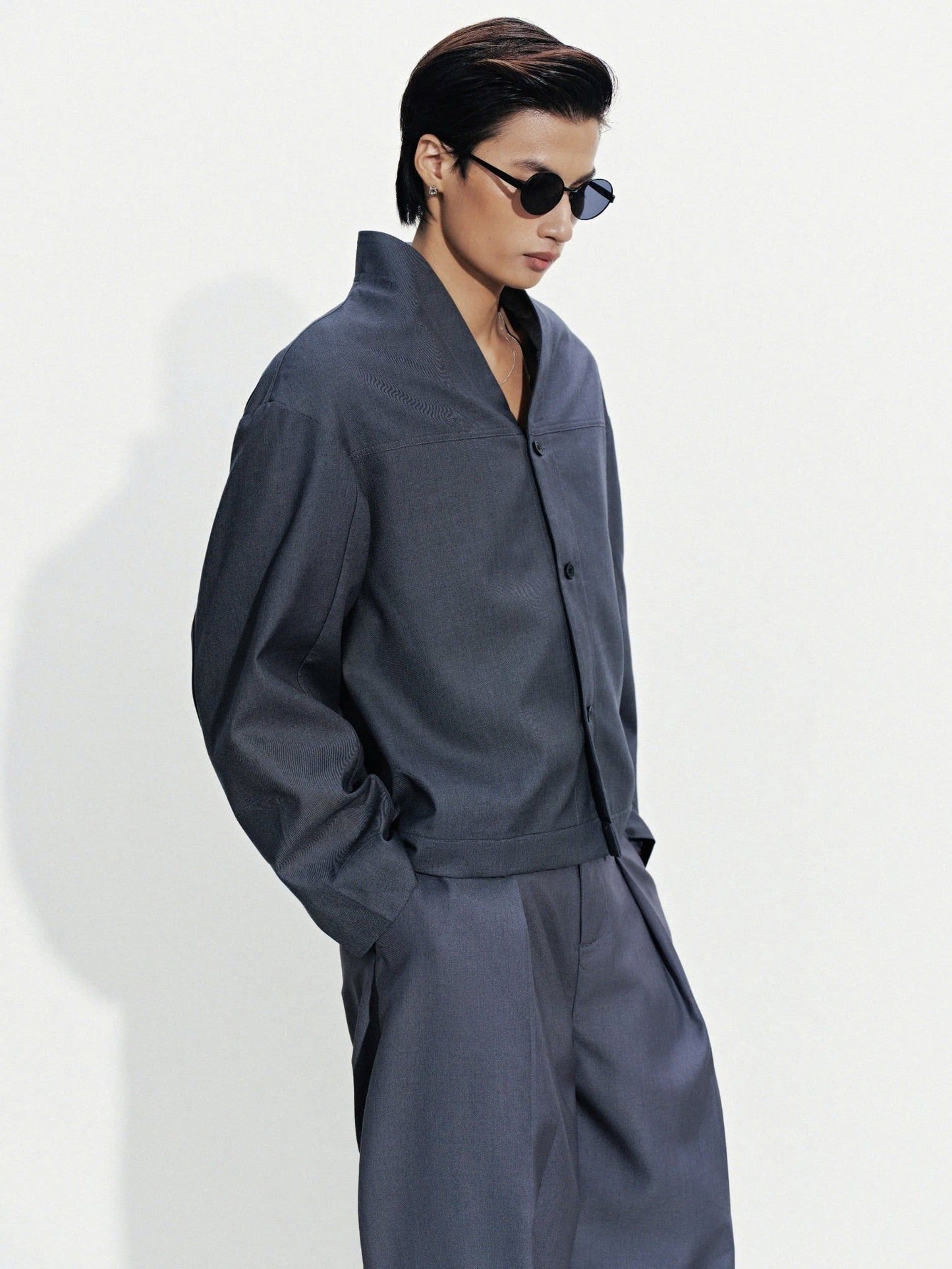Hypnotism Mandarin Collar Jacket