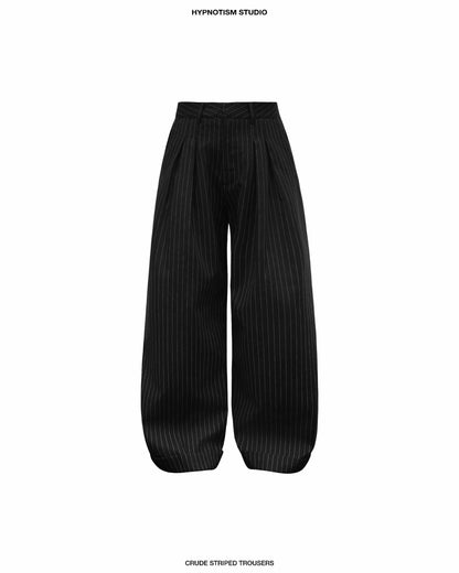 Hypnotism Striped Crude Trousers