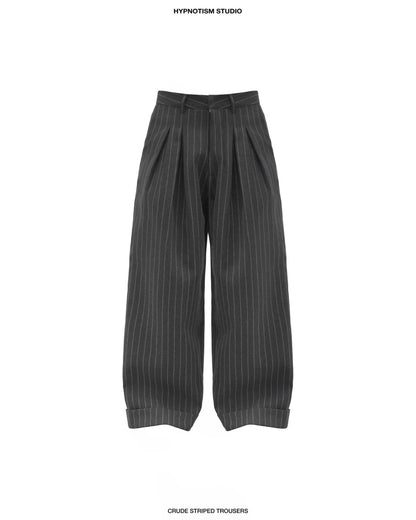 Hypnotism Striped Crude Trousers