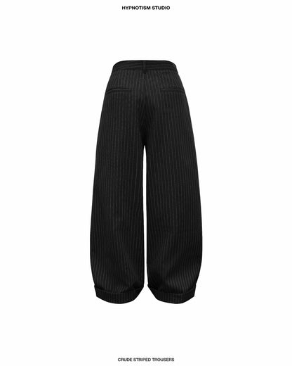 Hypnotism Striped Crude Trousers