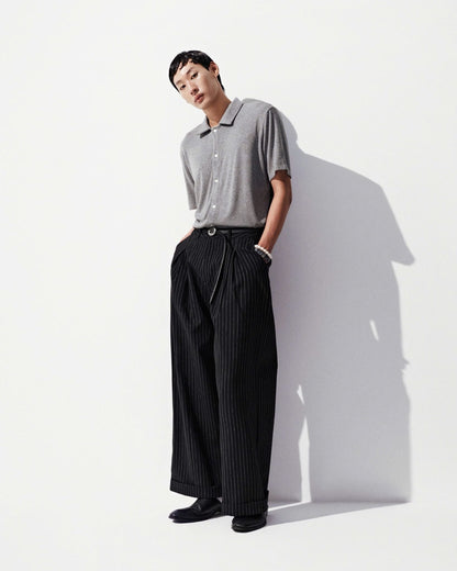 Hypnotism Striped Crude Trousers