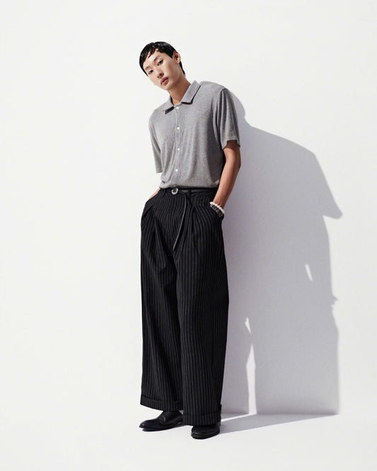 Hypnotism Striped Crude Trousers