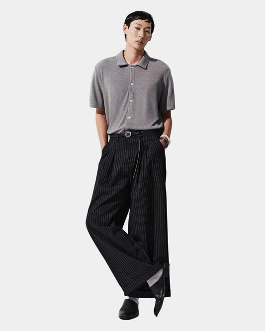 Hypnotism Striped Crude Trousers