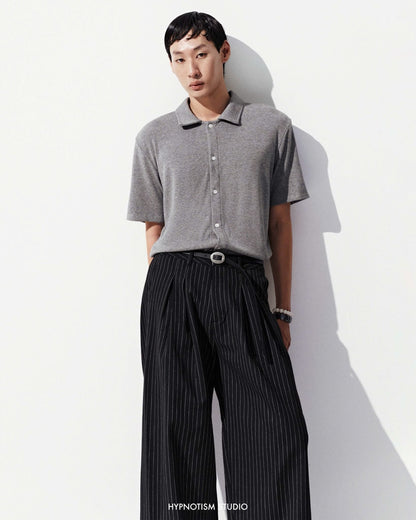 Hypnotism Striped Crude Trousers