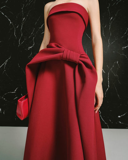 LaneJT Elyra Midi Dress With Bow Detail