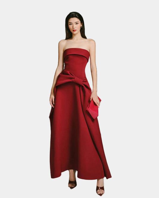 LaneJT Elyra Midi Dress With Bow Detail