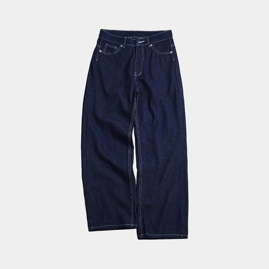 WHOSE Indigo Wide Straight Jeans