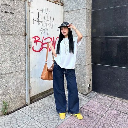 WHOSE Indigo Wide Straight Jeans