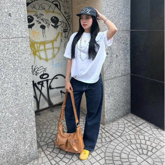 WHOSE Indigo Wide Straight Jeans