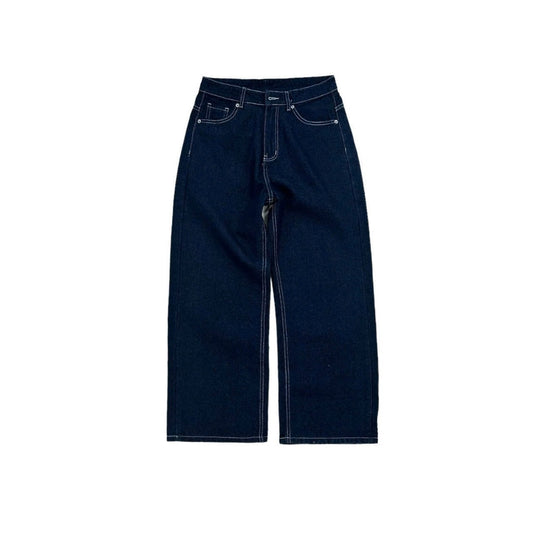 WHOSE Indigo Wide Straight Jeans (Pre-order)