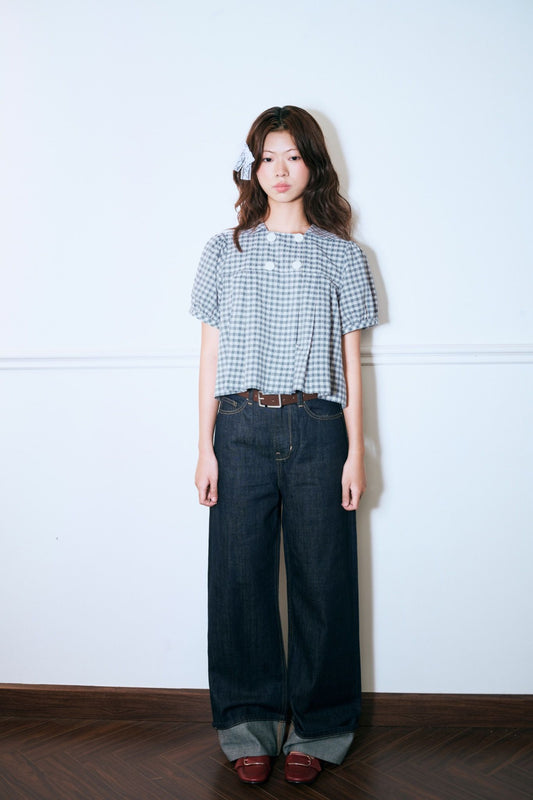 Libe Indigo Straight Leg Jeans (Pre-order)