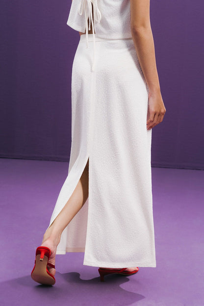 Libe Ivory Jacquard Maxi Skirt (Pre-order)