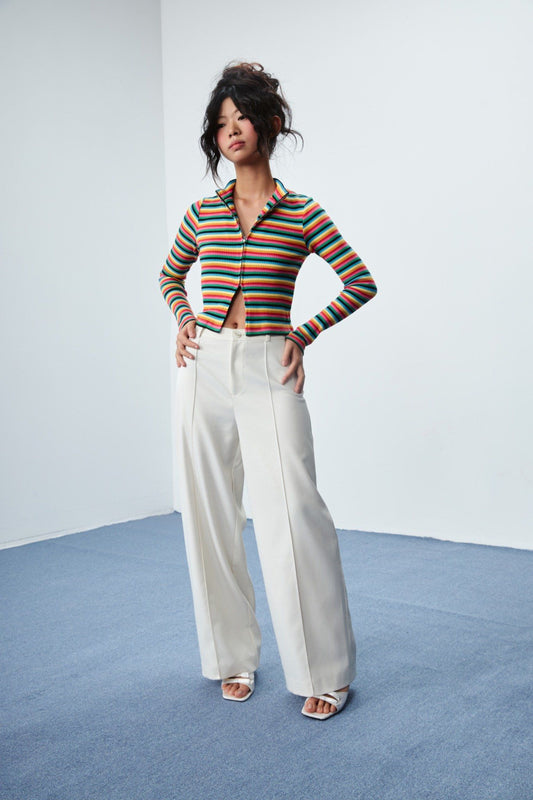 Libe Ivory Straight Leg Trousers (Pre-order)