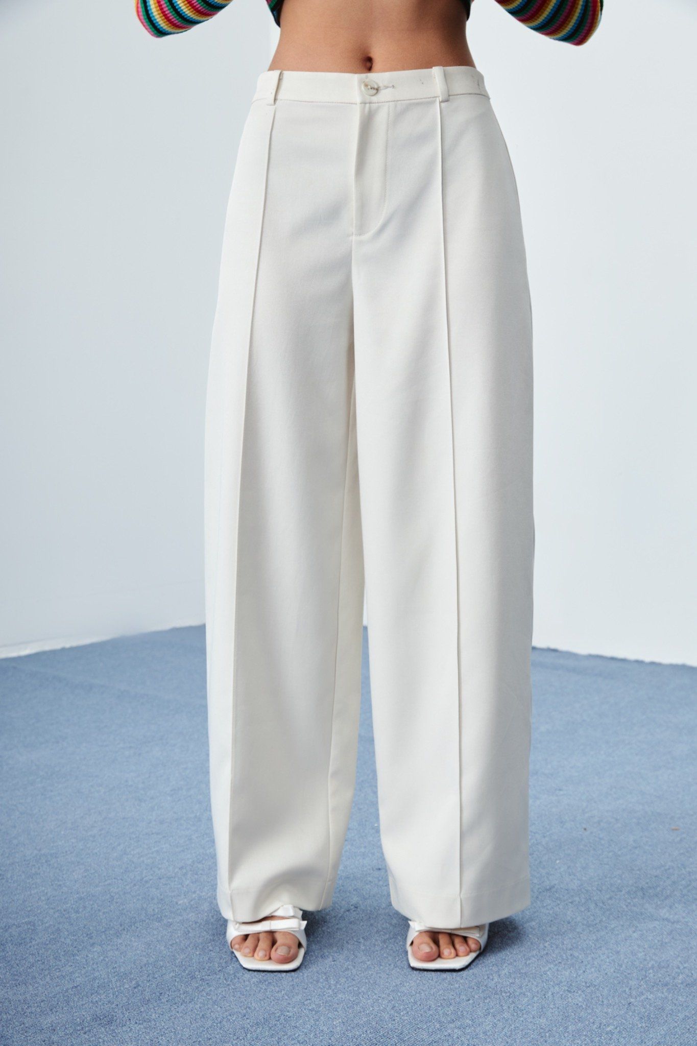 Libe Ivory Straight Leg Trousers (Pre-order)