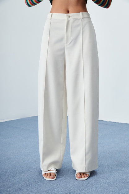 Libe Ivory Straight Leg Trousers (Pre-order)