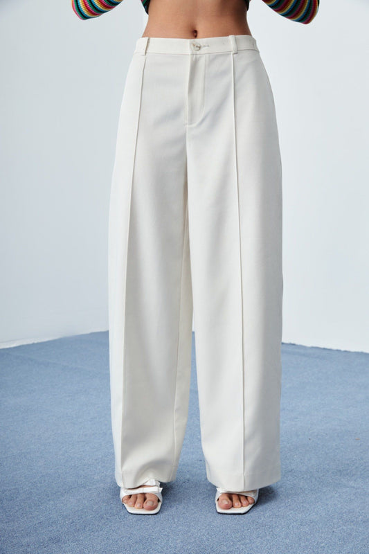 Libe Ivory Straight Leg Trousers (Pre-order)