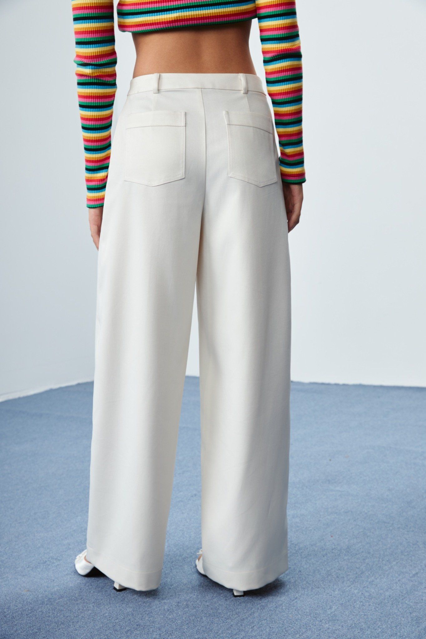 Libe Ivory Straight Leg Trousers (Pre-order)