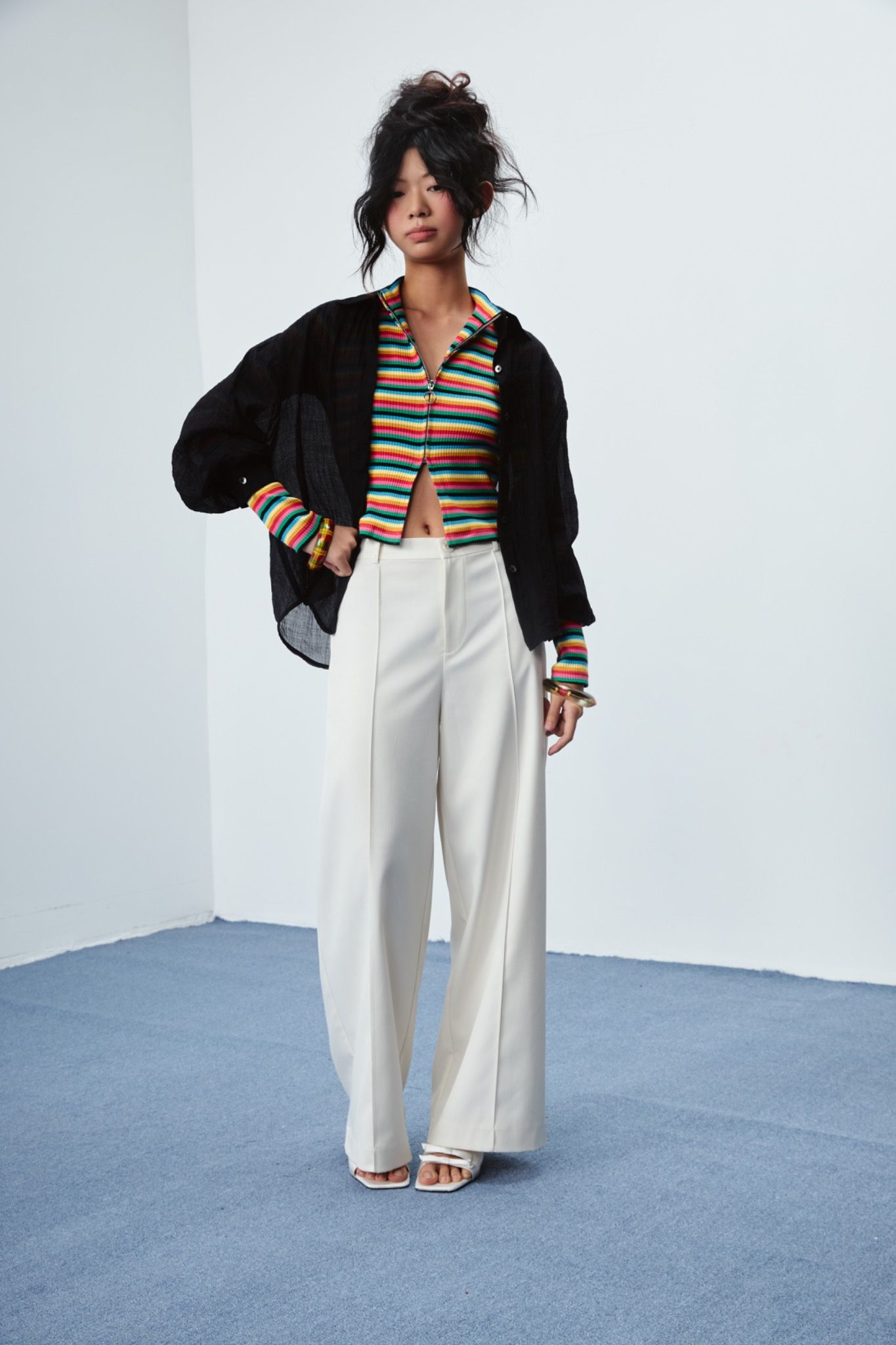 Libe Ivory Straight Leg Trousers (Pre-order)