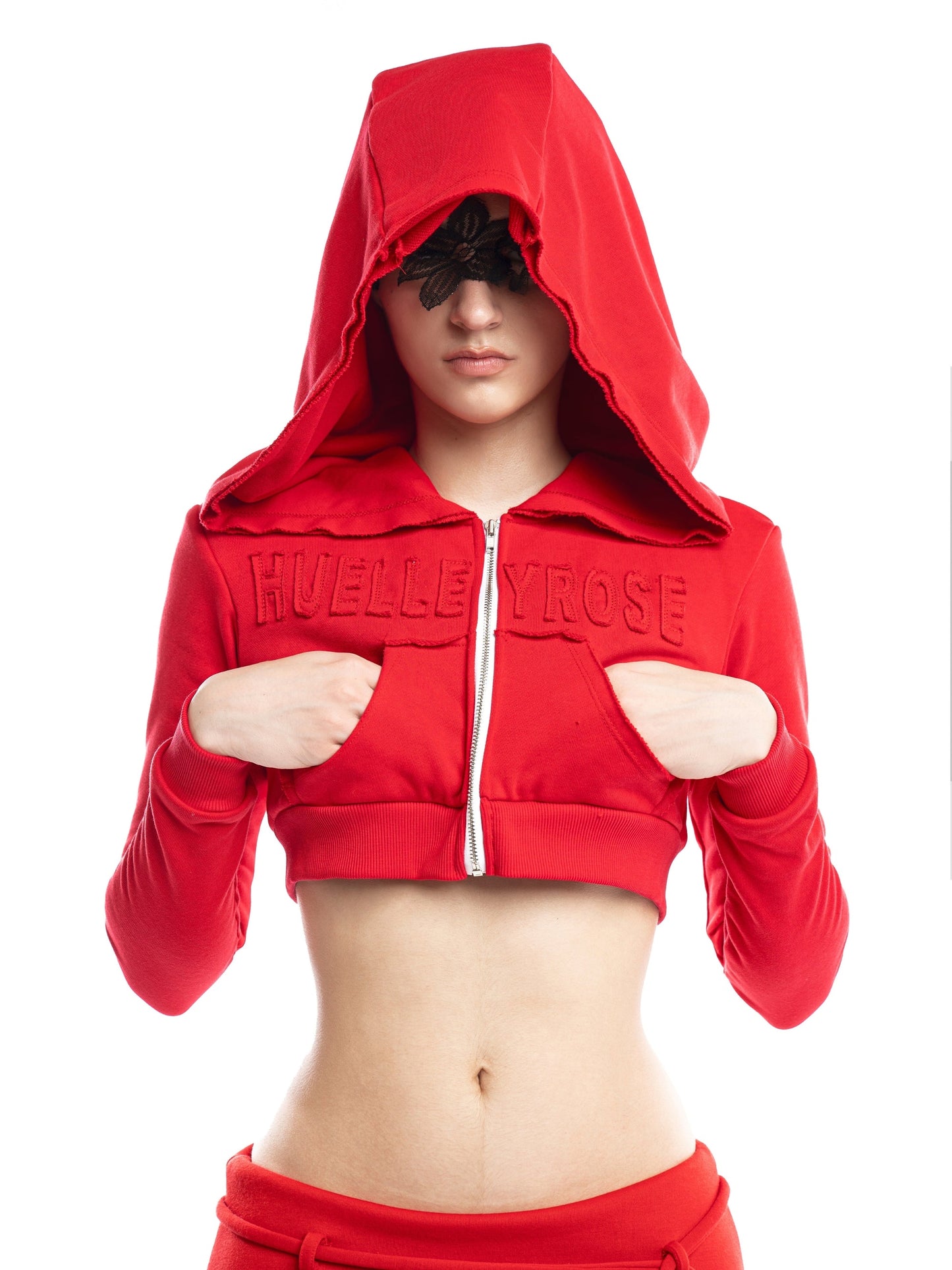 Huelleyrose Jolie Cropped Zip Hoodie (Pre-order)