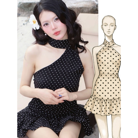 Aguja Kabi Polka Dot Slip Dress (Pre-order)