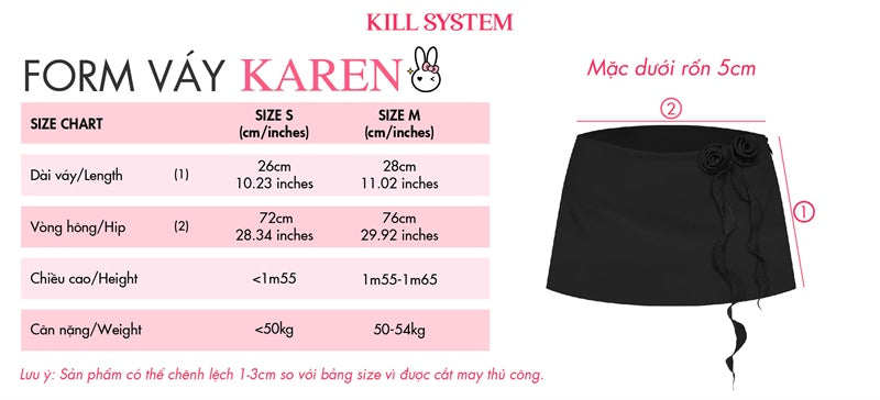 Kill System Karen Mini Skirt  (Pre-order)