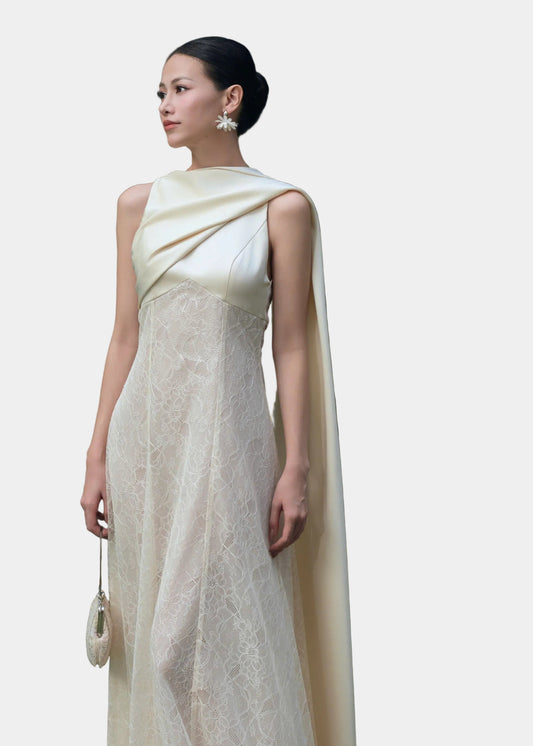 Kisserine Helena Dress - Ivory White