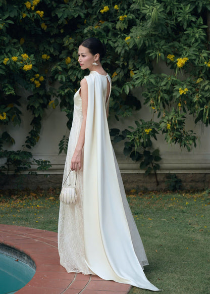 Kisserine Helena Dress - Ivory White