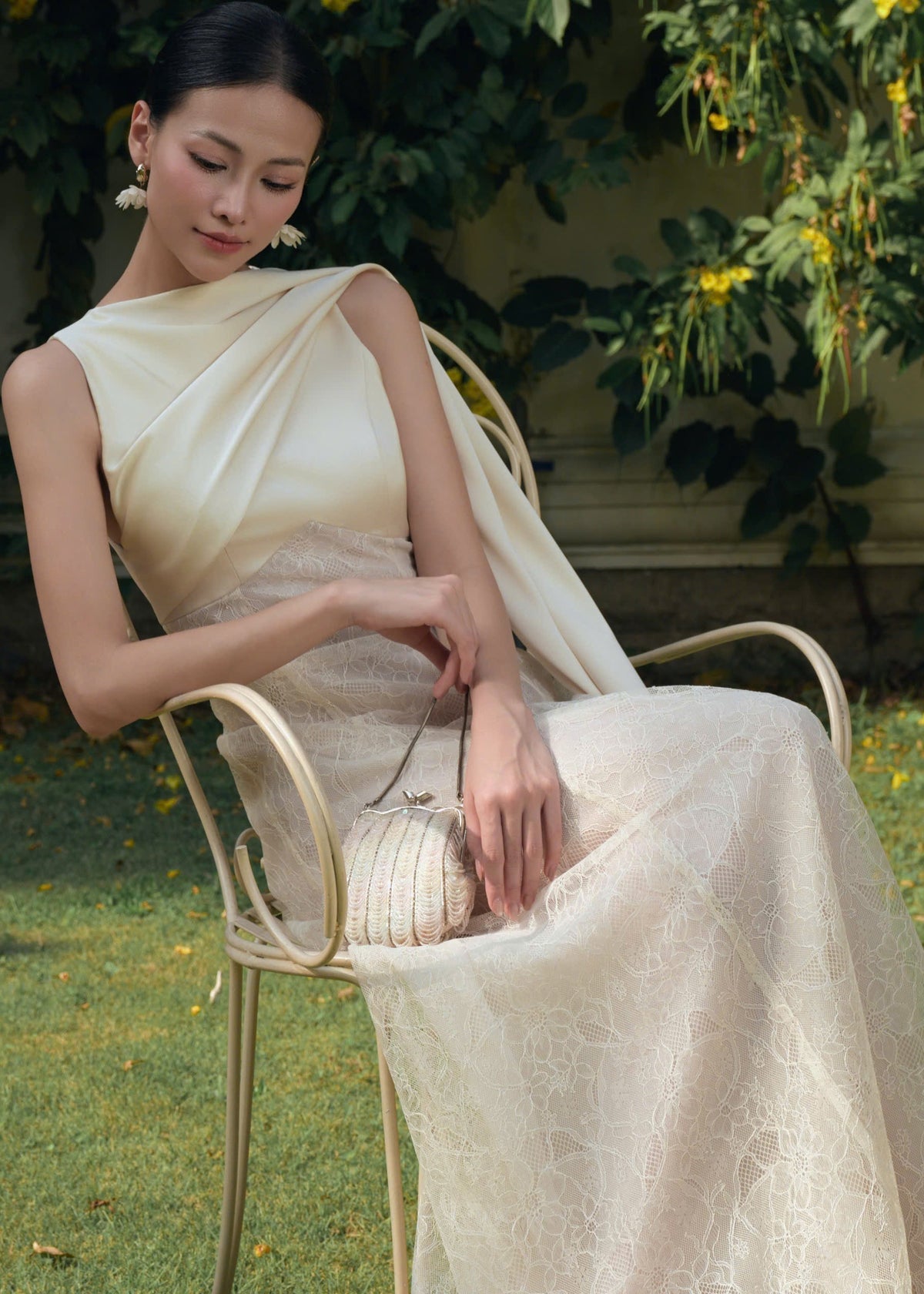 Kisserine Helena Dress - Ivory White
